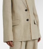 Toteme Frayed linen blazer