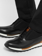 Berluti - Fast Track Tornio Leather and Shell Sneakers - Black