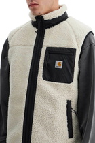 CARHARTT WIP prentis liner vest in sherpa fleece White