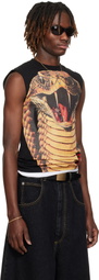 LU'U DAN Black 'Year of the Snake' Sleeveless T-shirt