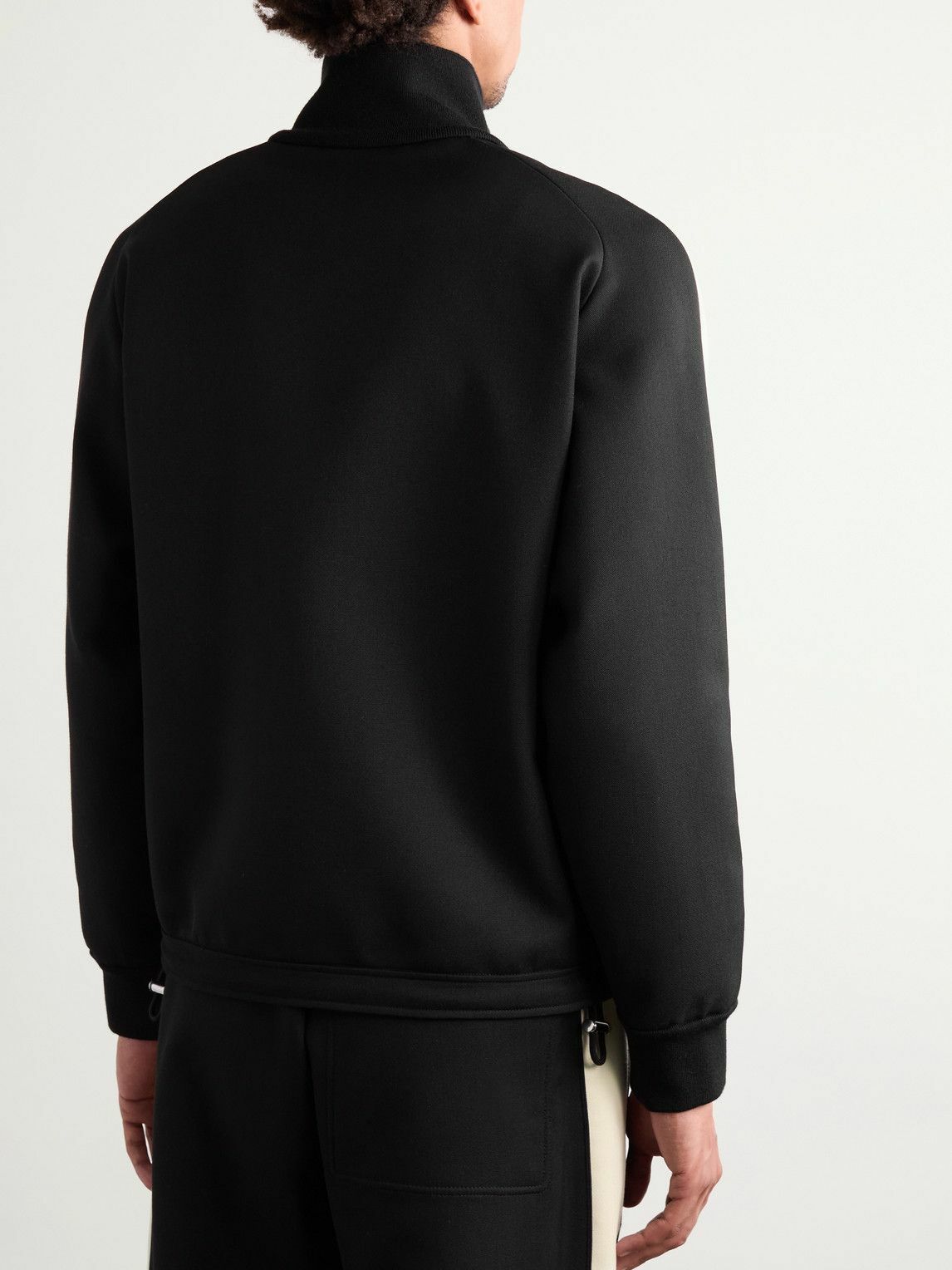 Alexander McQueen - Logo-Embroidered Two-Tone Twill Track Jacket - Black