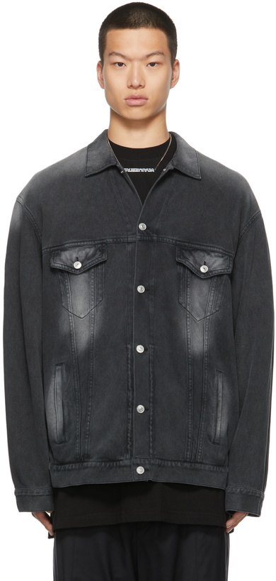 Photo: Balenciaga Denim Trompe L'oeil Jacket