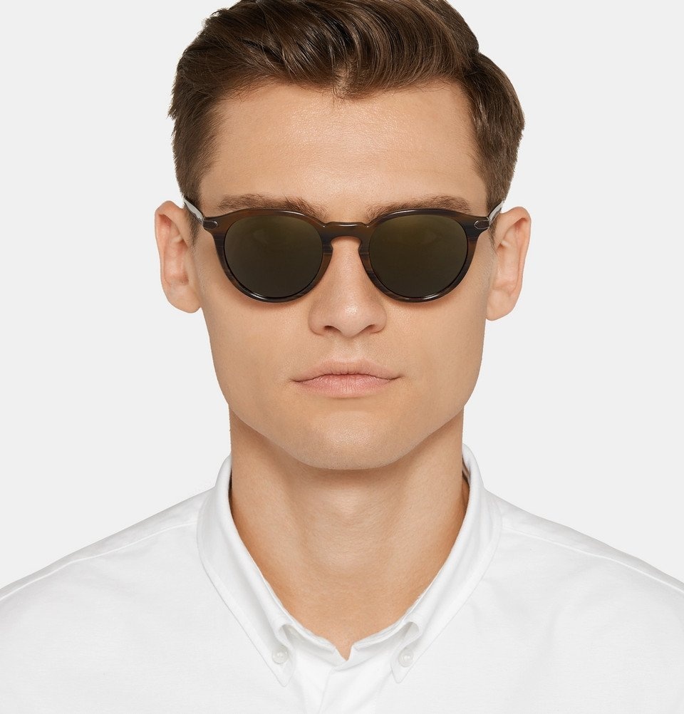 Berluti - Oliver Peoples Rue Marbeuf Round-Frame Acetate Polarised Mirrored  Sunglasses - Men - Brown Berluti