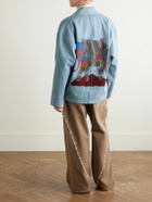 Kardo - Osaka Printed Denim Jacket - Blue