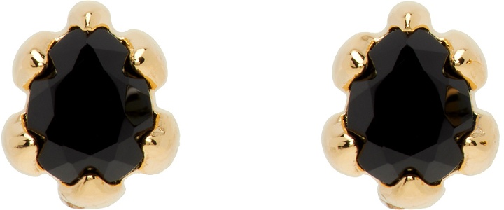 Photo: Stolen Girlfriends Club Gold Micro Onyx Stud Earrings