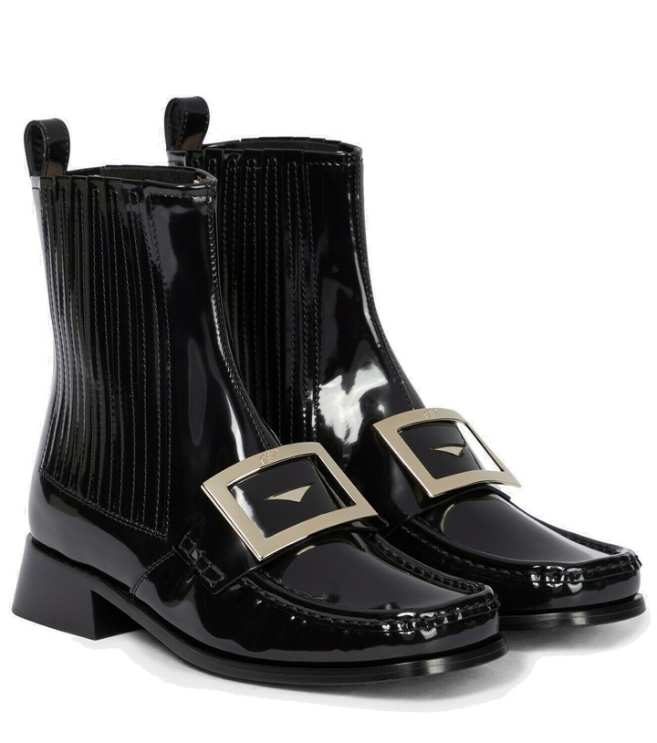 Photo: Roger Vivier Preppy Viv' patent leather Chelsea boots