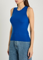 Chloe Ribbed Wool Tank top Blue