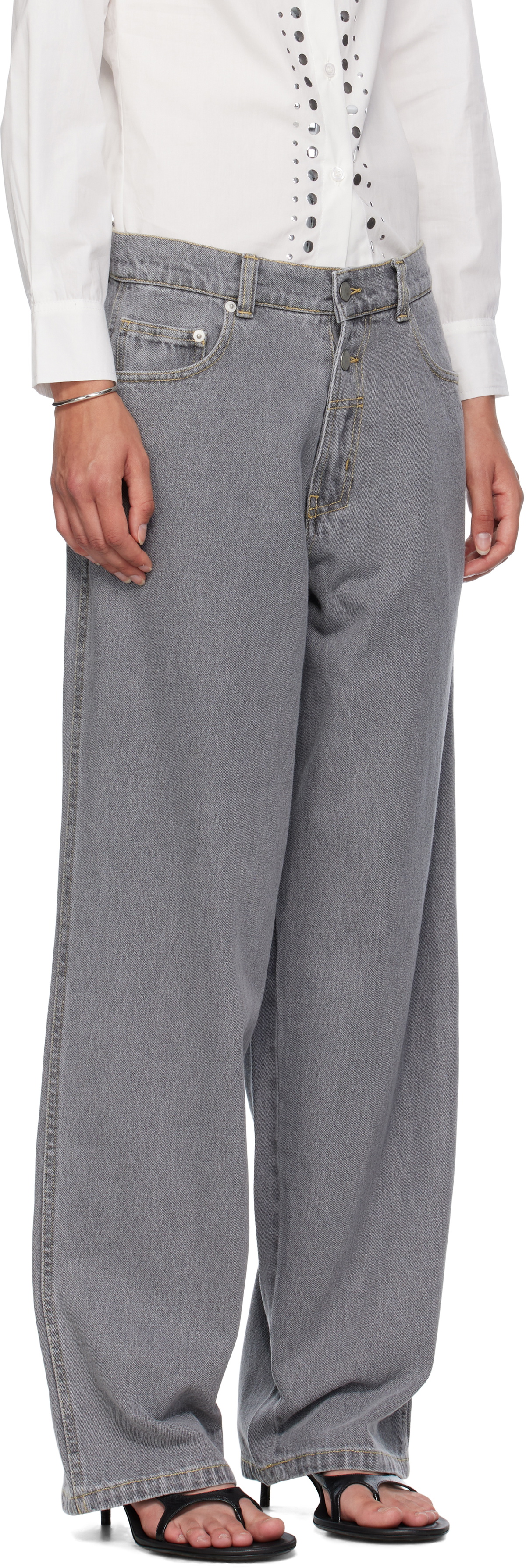 Gimaguas Gray Baggy Jeans