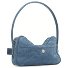 Acne Studios Women's Camero Party Suede Bag in Denim Blue 