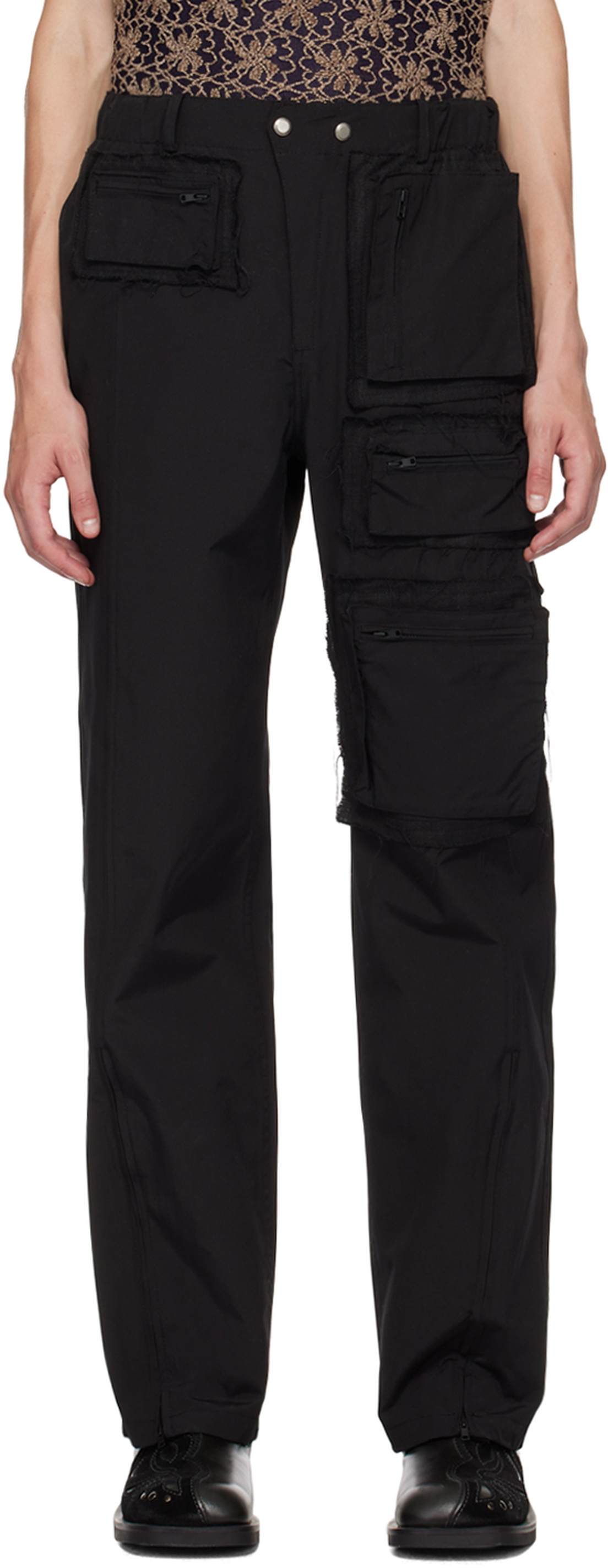 Andersson Bell Black Zip Pockets Cargo Pants Andersson Bell