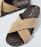 Manolo Blahnik Chiltern suede slides