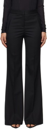 BOSS Black Regular-Fit Flared Wool Twill Trousers
