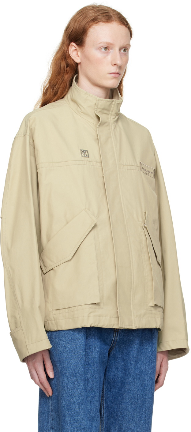 Wooyoungmi Beige High Neck Jacket
