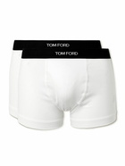 TOM FORD - Two-Pack Stretch-Cotton Jersey Boxer Briefs - White