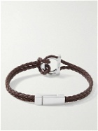 Salvatore Ferragamo - Braided Leather, Silver-Tone and Steel Bracelet