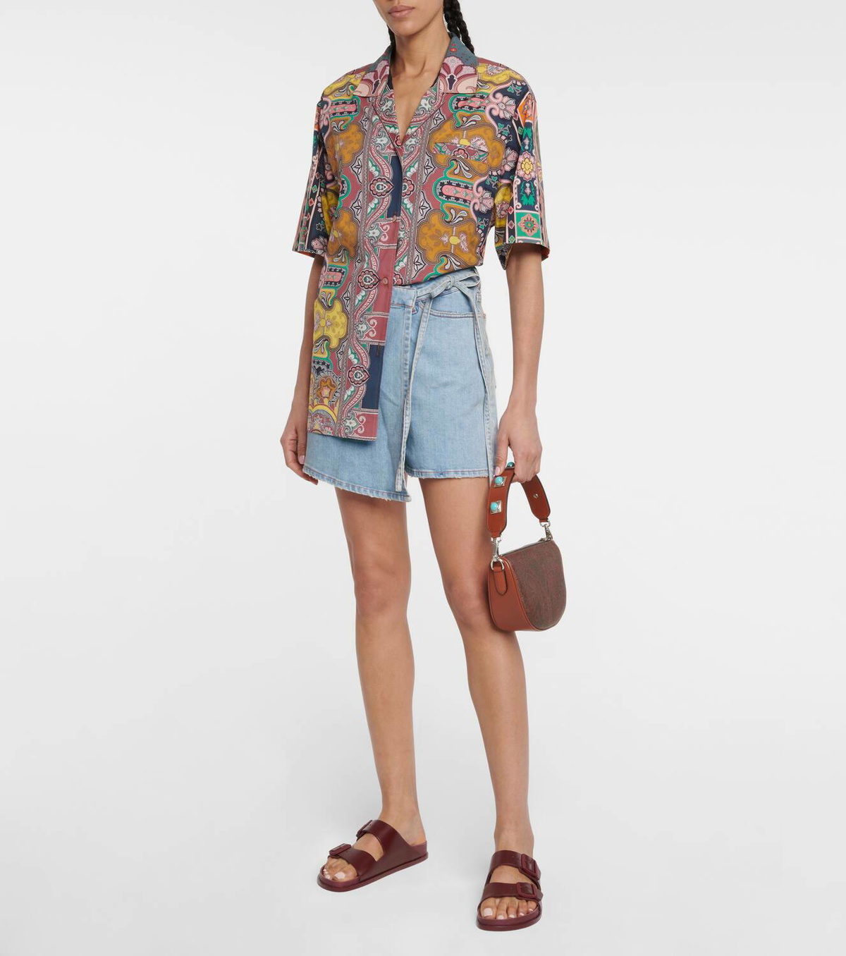 3x1 N.Y.C. Wrap denim miniskirt