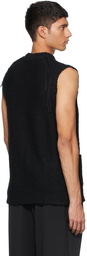 Yohji Yamamoto Black Wool Knit Vest