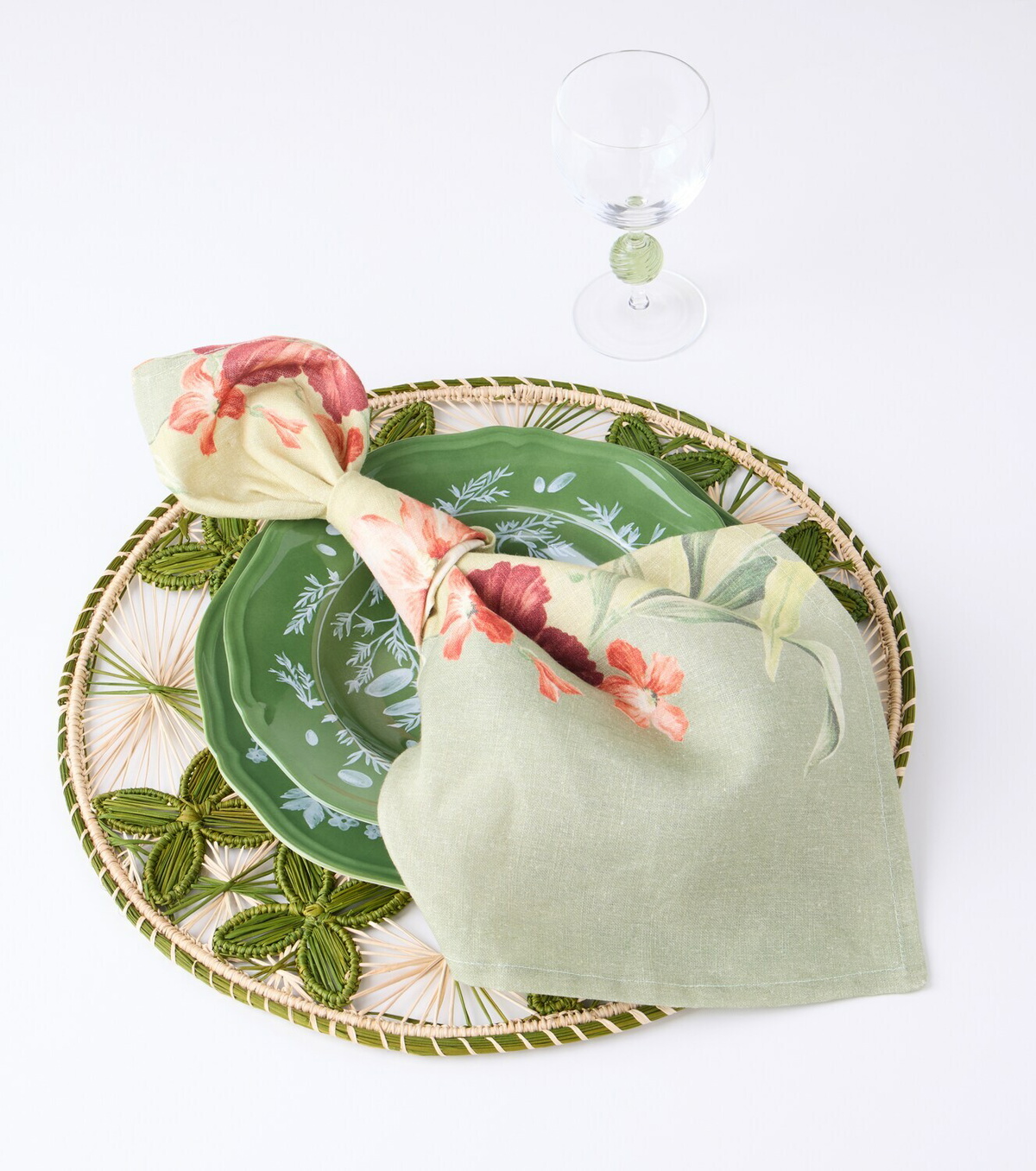 Cabana Ibiscus set of 4 linen napkins