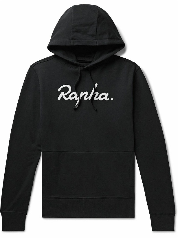 Photo: Rapha - Logo-Embroidered Cotton-Jersey Hoodie - Black