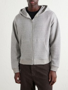 FRAME - Cotton-Jersey Zip-Up Hoodie - Gray