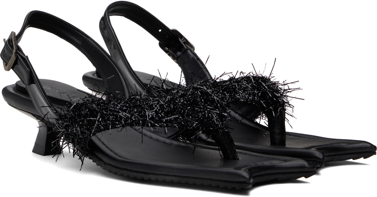 Paula Canovas Del Vas Black Diablo Flip Heeled Sandals