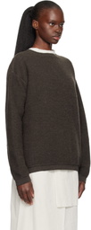 Lauren Manoogian Gray Fine Terry Crewneck Sweater