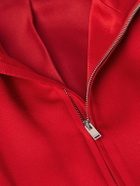 SAINT LAURENT - Striped Satin Track Jacket - Red