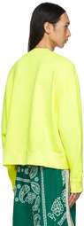 Palm Angels Yellow Rockstar Crew Sweater