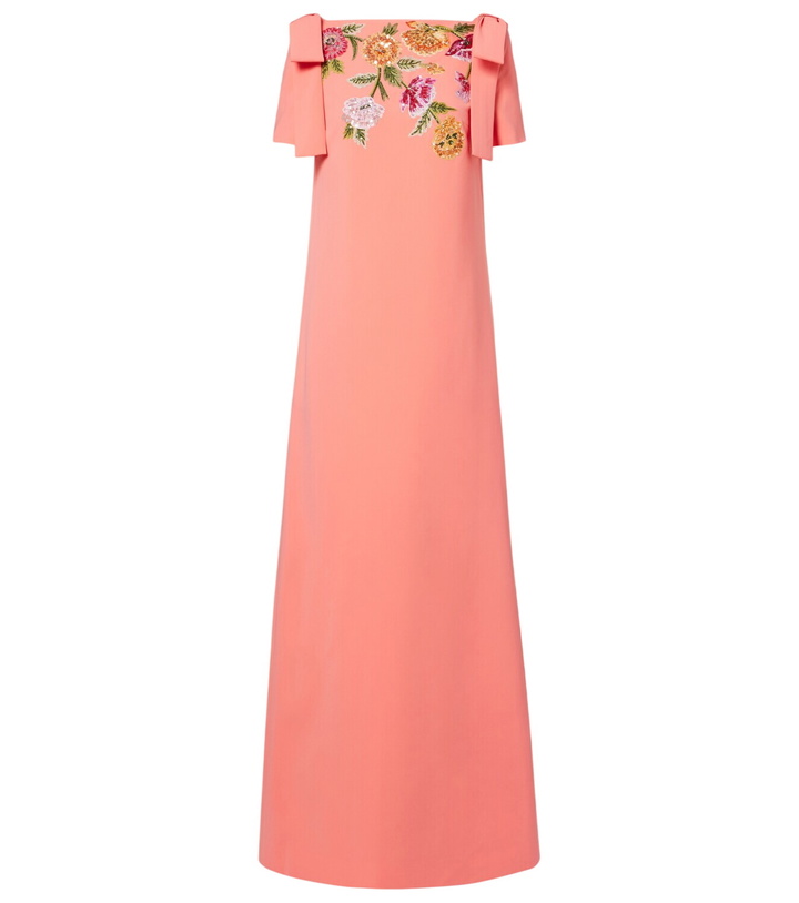 Photo: Carolina Herrera Bow-detail embellished floral gown