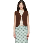 Marni Brown Curly Wool Vest