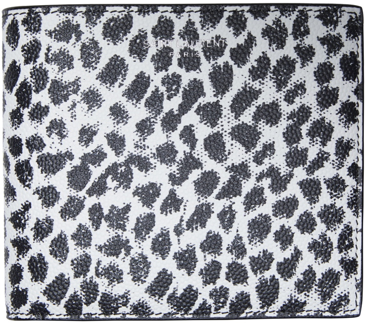Photo: Saint Laurent Black & White Leopard Print Wallet