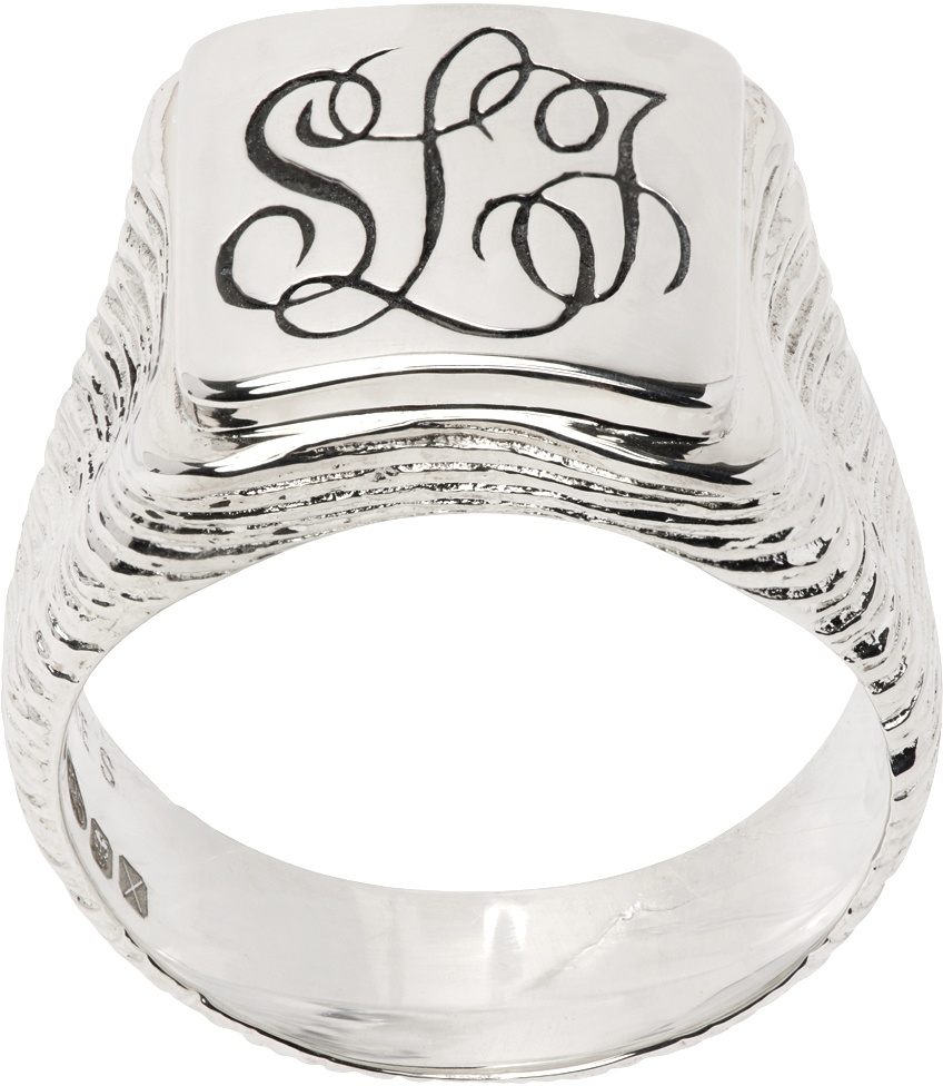 SWEETLIMEJUICE Silver Square Signet Ring