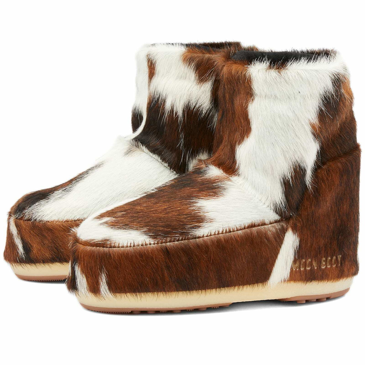 Moon Boot Women's Icon Low Pony Boots in Cow Print Moon Boot