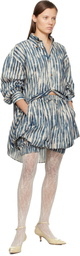Vivienne Westwood Blue & Off-White Bloomers Shorts