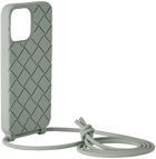 Bottega Veneta Green Intreccio Strap iPhone 14 Pro Max Case