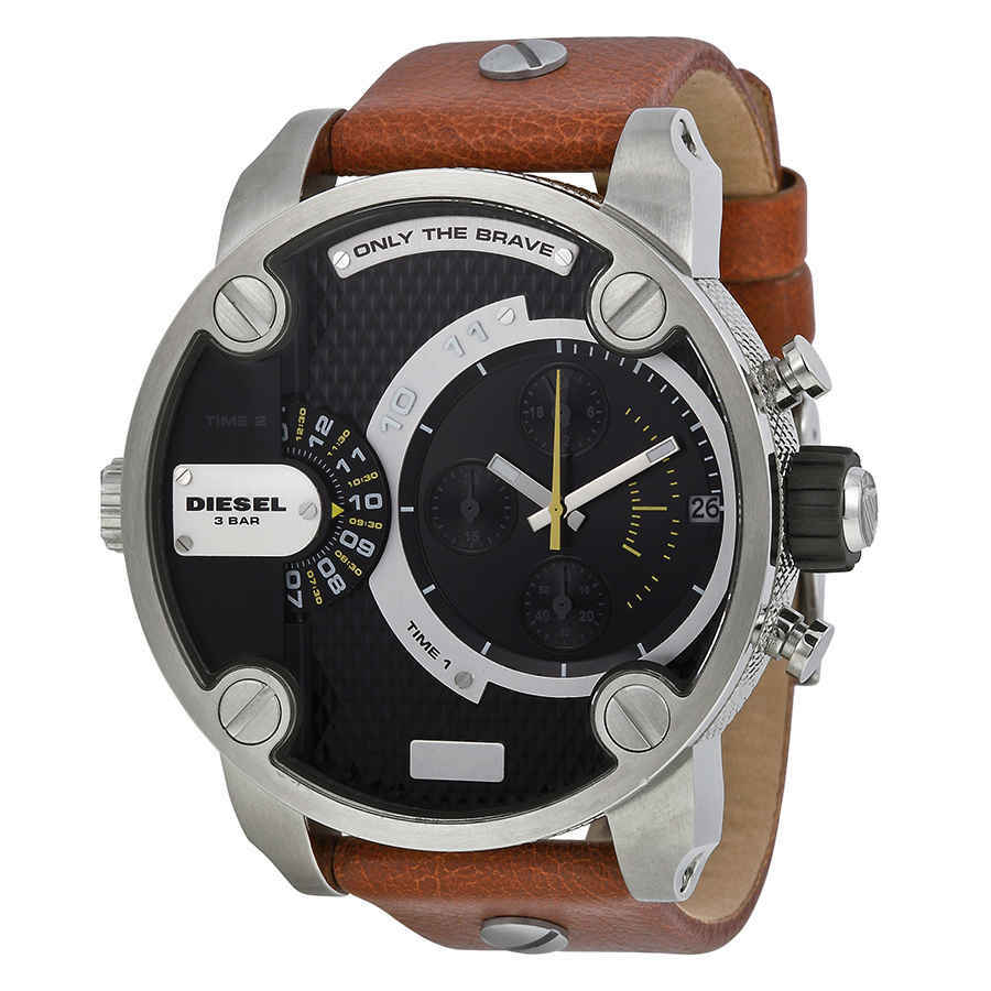 Diesel SBA Dual Time Chronograph Stainless Steel Mens Watch DZ7264