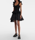Susan Fang Ruffled cotton peplum top