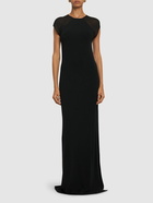 RALPH LAUREN COLLECTION Sheer Viscose Sleeveless Maxi Dress