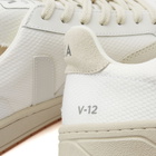 Veja Men's V-12 Leather Sneakers in White/Natural