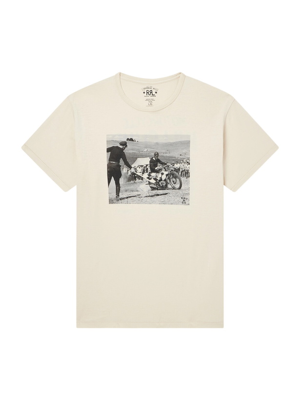 Photo: RRL - Garment-Dyed Printed Cotton-Jersey T-Shirt - Neutrals