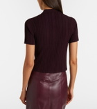 Victoria Beckham Ribbed-knit zip-up top