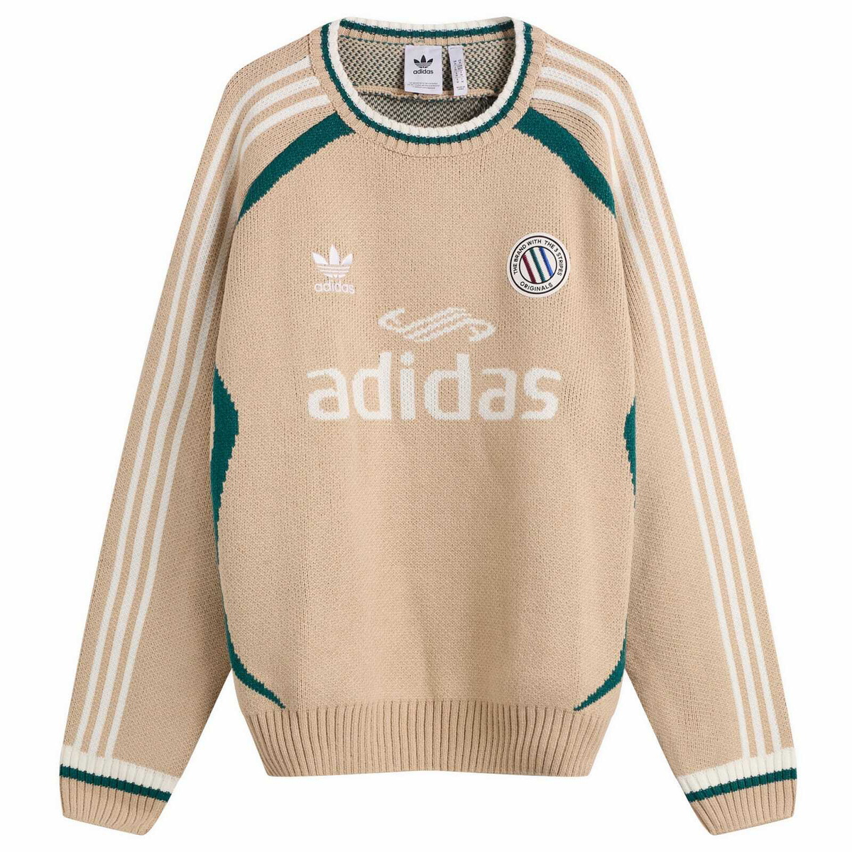 Adidas Adicolor Crew Knit in Wonder Beige