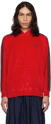 NEEDLES Red Embroidered Hoodie