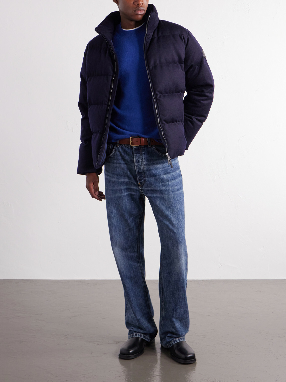 Burberry - Logo-Appliqué Quilted Cashmere Down Jacket - Blue