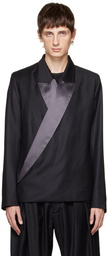 AARON ESH Black Low Lapel Blazer