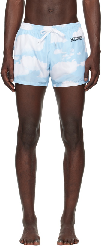 Photo: Moschino Blue Archive Clouds Swim Shorts