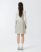 Pinko Lightweight Organza Skirt With Pockets Pearl Grey