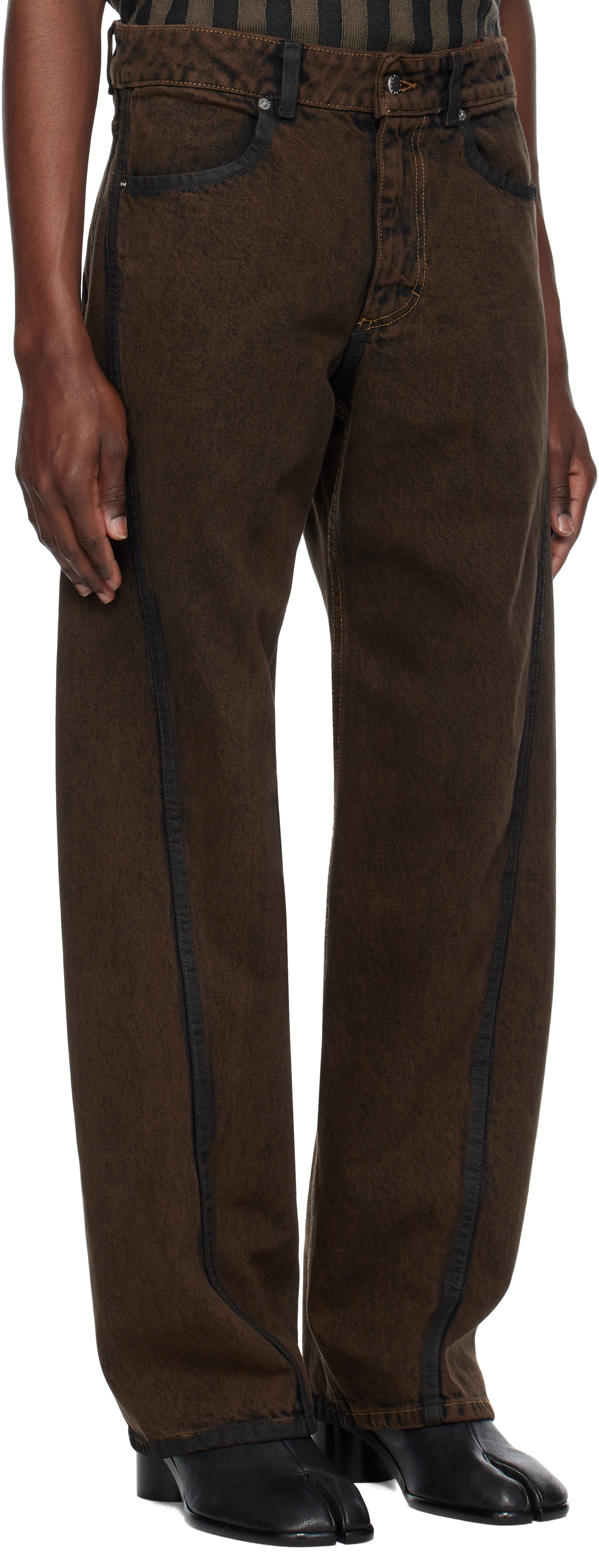 Eckhaus Latta Brown Bend Jeans