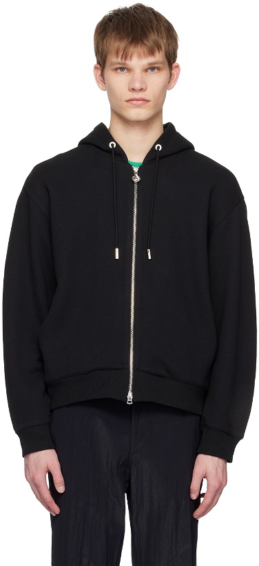 Photo: Solid Homme Black Embroidered Hoodie