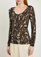 Joseph Villa Patterned Cashmere top Beige